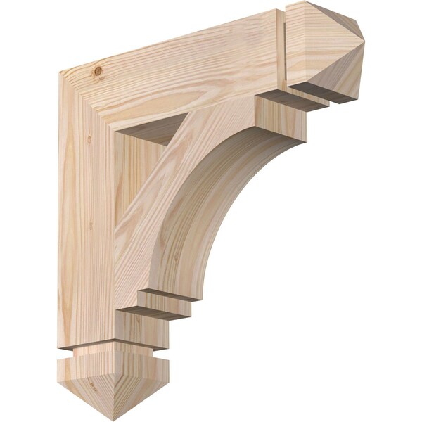 Ekena Millwork Imperial Arts & Crafts Smooth Bracket, Douglas Fir, 3 1/2"W x 16"D x 16"H BKT04X16X16IMP03SDF - main